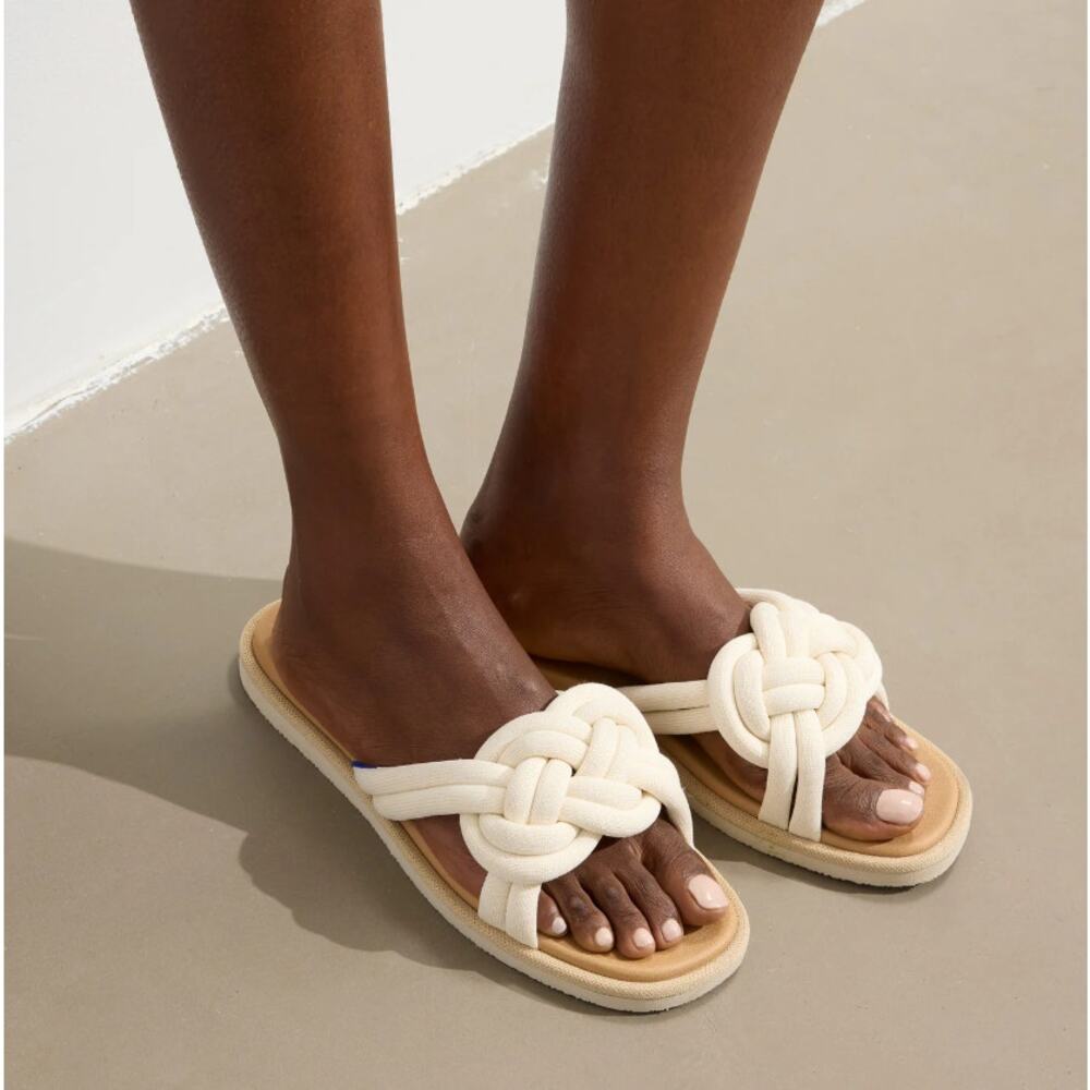 Rothy's Cream Knotted Sandals